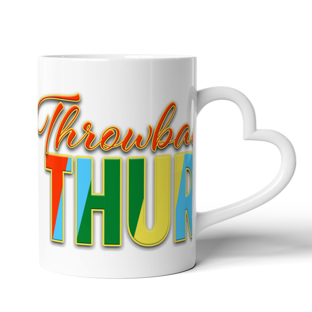 Printed Ceramic Coffee Mug | Day of the Week | Throwback Thursday | 325 Ml.